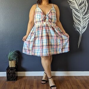Old Navy Fit n Flare Tie Top Dress